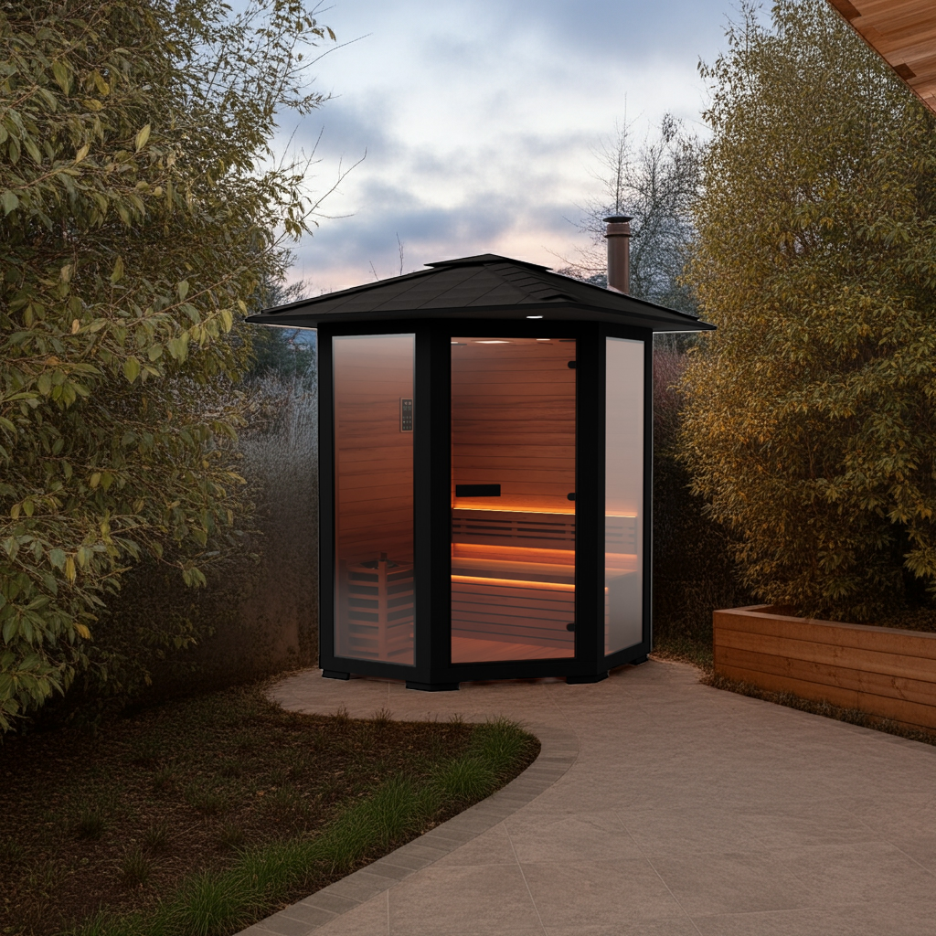 1 - 2 People Luxury Outdoor Traditional Steam Sauna - Live 1