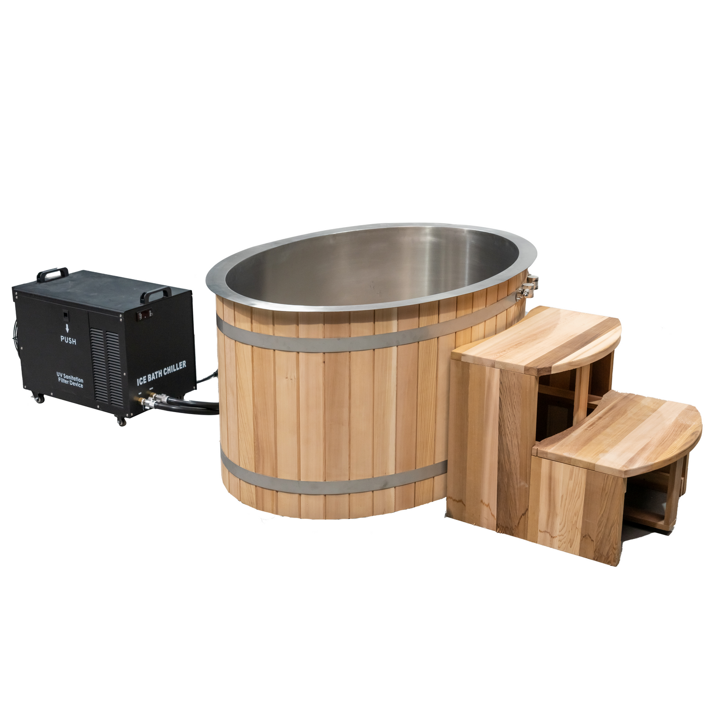Single-Person Oval Cold Therapy Bathtub with WiFi Temperature Control – Portable Design - Tub 03