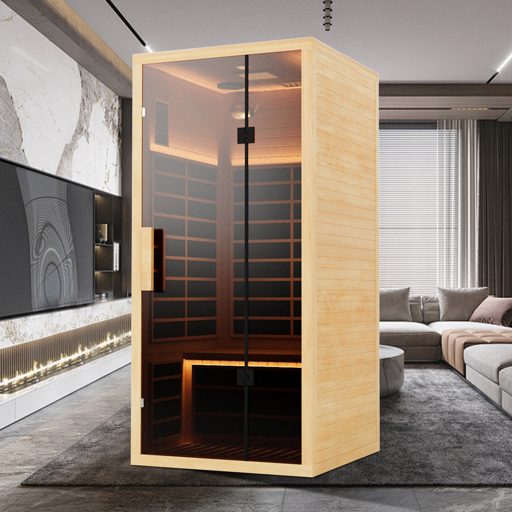 1 Person 120V Low-EMF Far Infrared Sauna – Compact Indoor Detox & Relaxation - Infrared 1