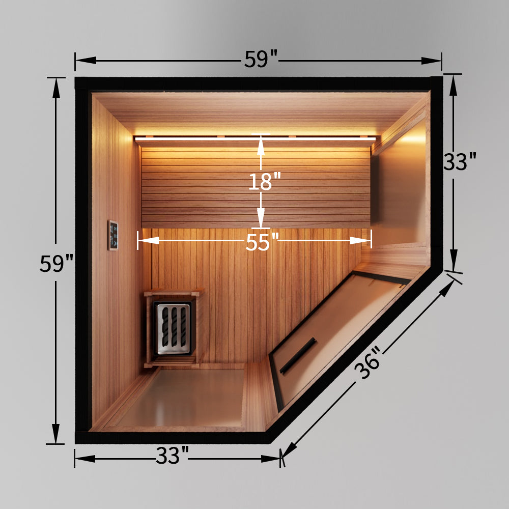 1 - 2 People Luxury Outdoor Traditional Steam Sauna - Live 1
