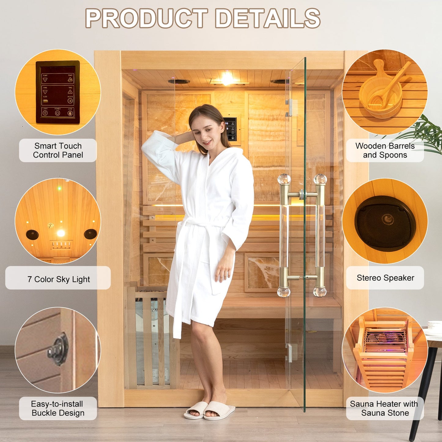Luxury Traditional Steam Sauna Room - Steam 1