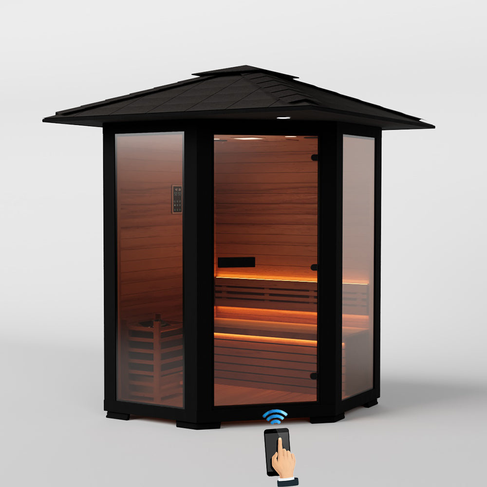 1 - 2 People Luxury Outdoor Traditional Steam Sauna - Live 1
