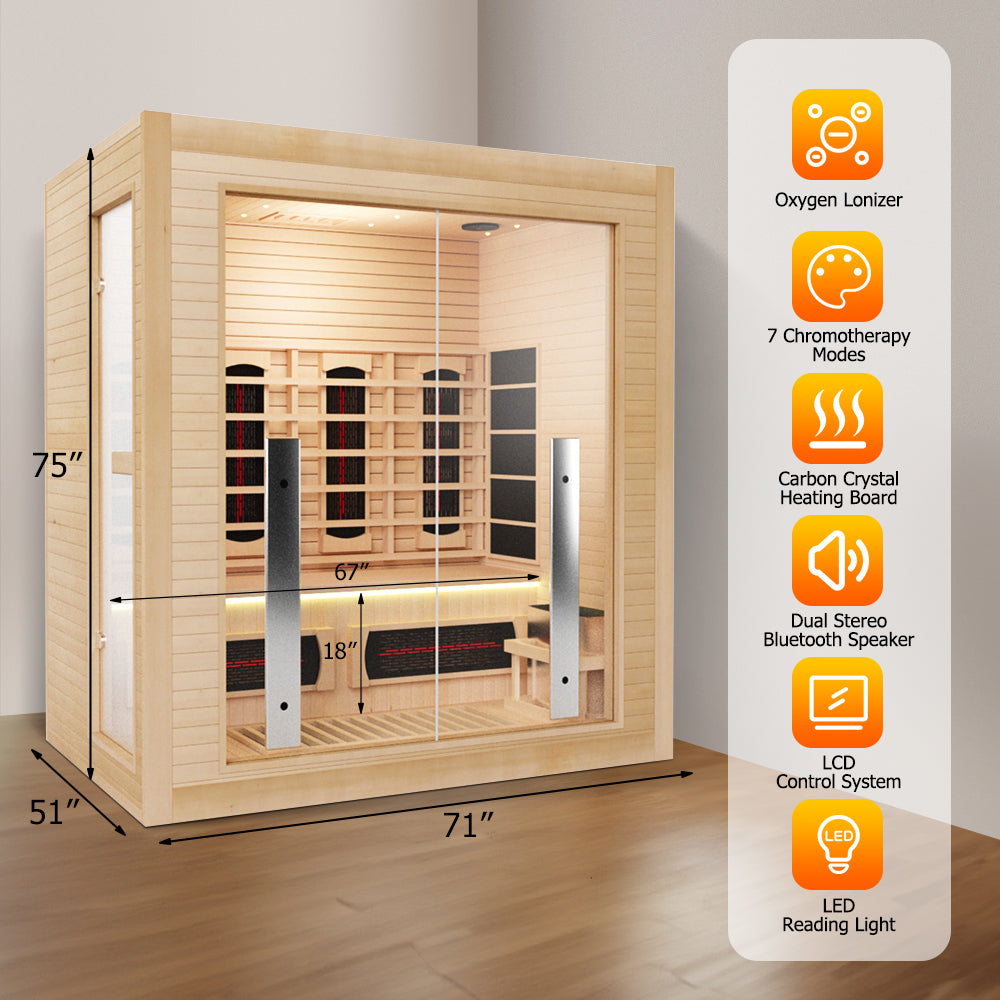 Luxury Indoor Hybrid Sauna Room - FAMILY 3