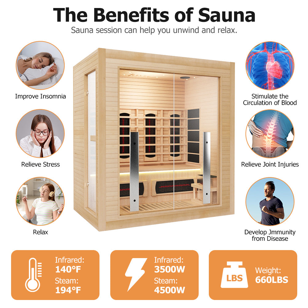 Luxury Indoor Hybrid Sauna Room - FAMILY 3