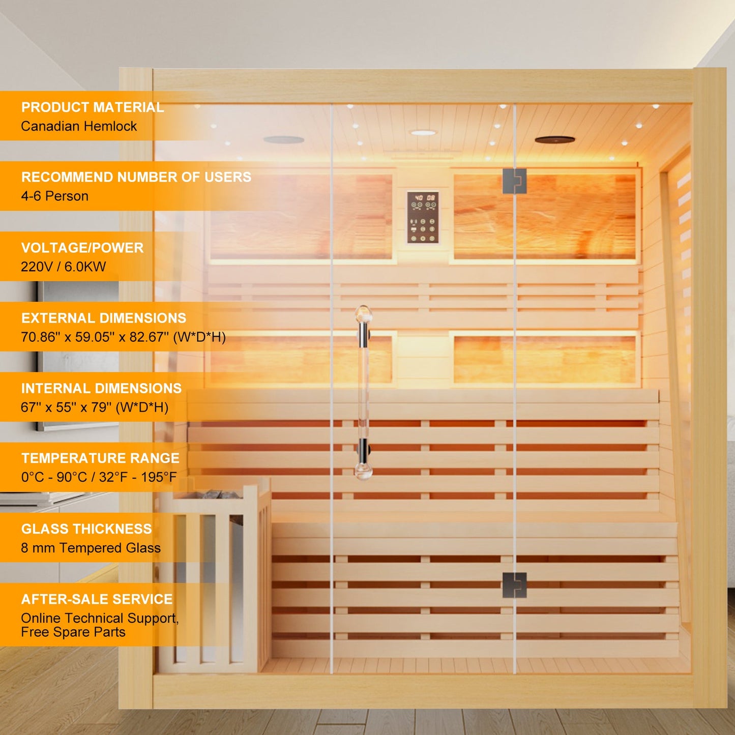 Luxury Traditional Steam Sauna Room - Steam 4