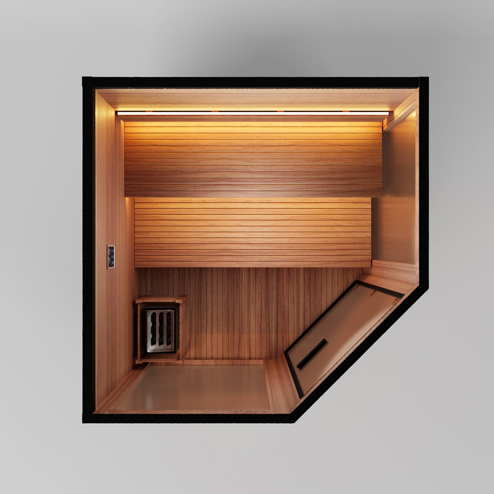 3 - 4 People Luxury Outdoor Traditional Steam Sauna - Live 2