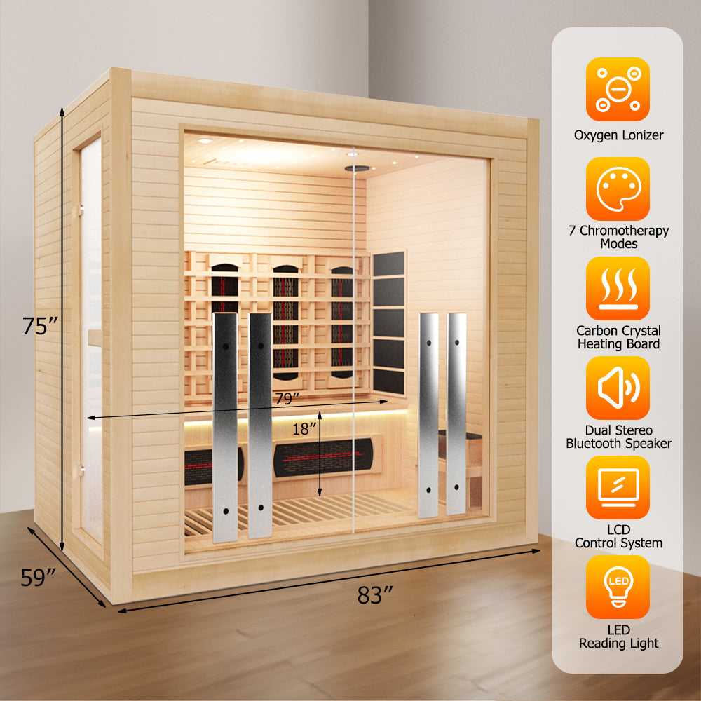 Luxury Indoor Hybrid Sauna Room - FAMILY 4