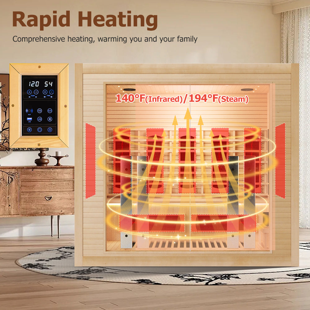 Luxury Indoor Hybrid Sauna Room - FAMILY 4