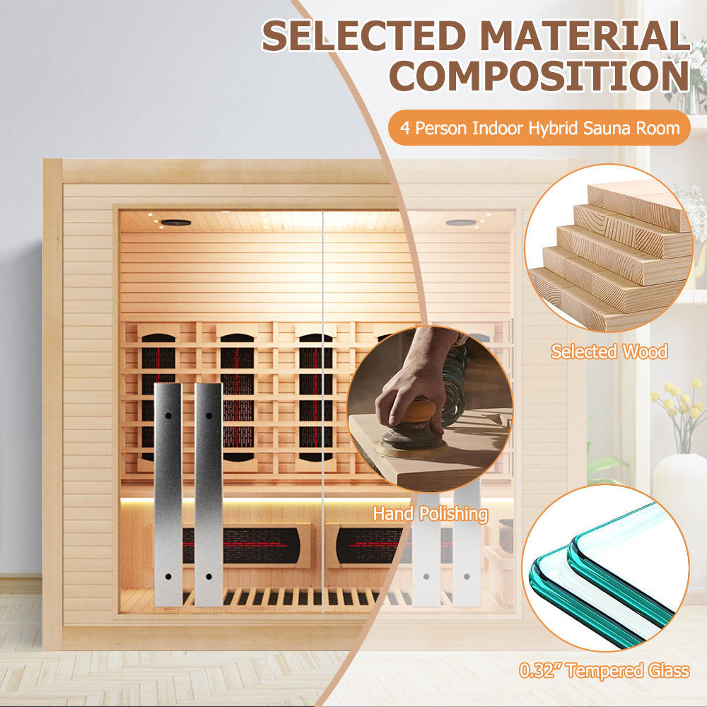 Luxury Indoor Hybrid Sauna Room - FAMILY 4