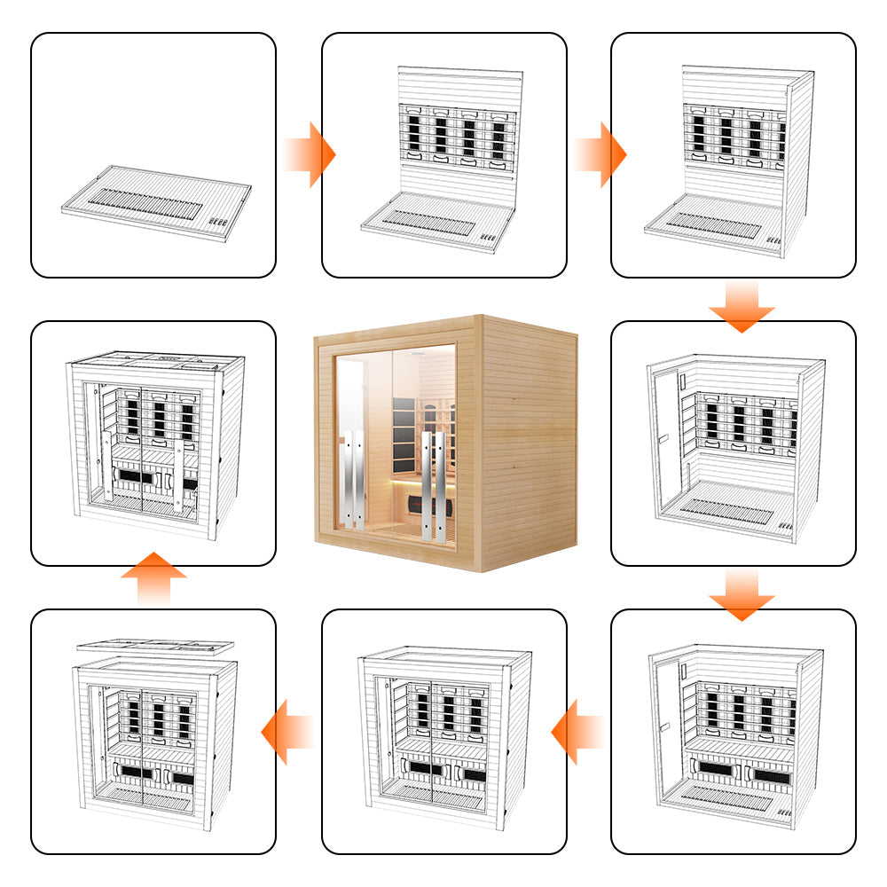Luxury Indoor Hybrid Sauna Room - FAMILY 4