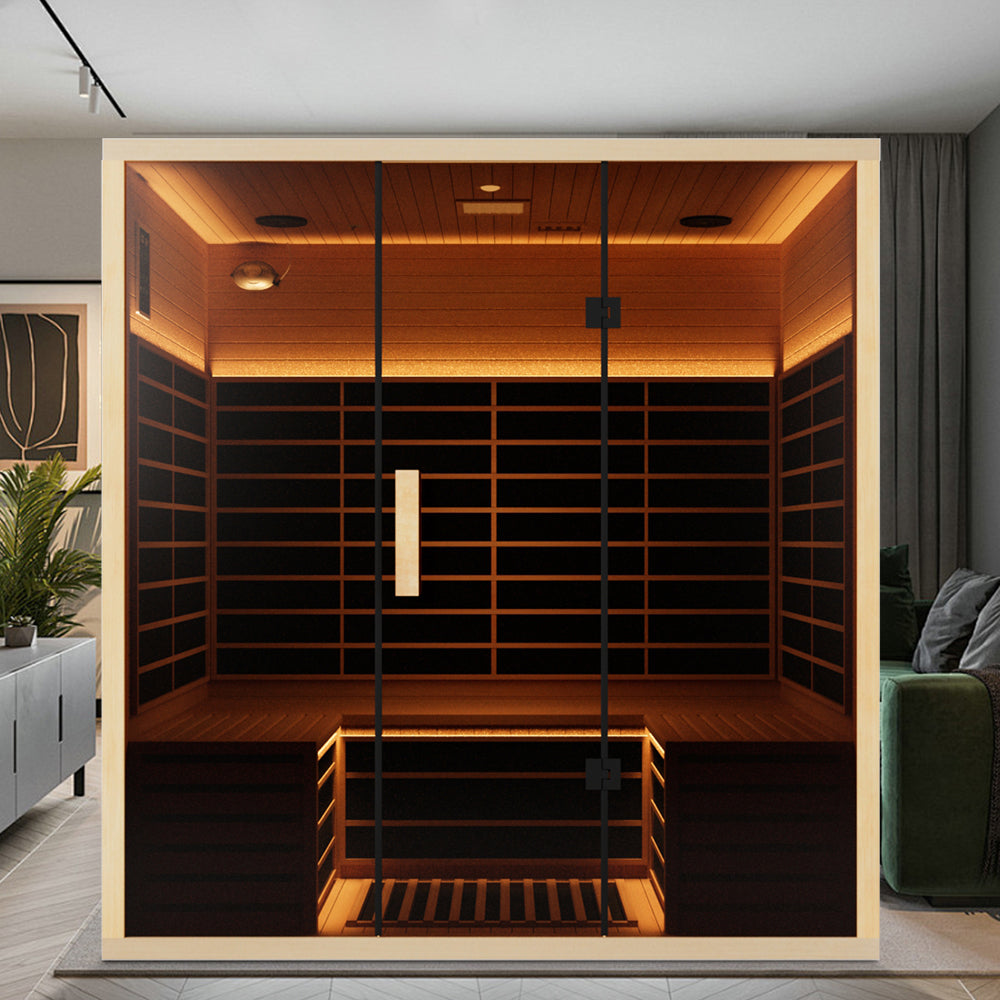 Large 4-Person Low-EMF Infrared Sauna – Indoor Wellness Room for Home Spa Experience - Infrared 4 (Delivery in 4-5 Weeks)