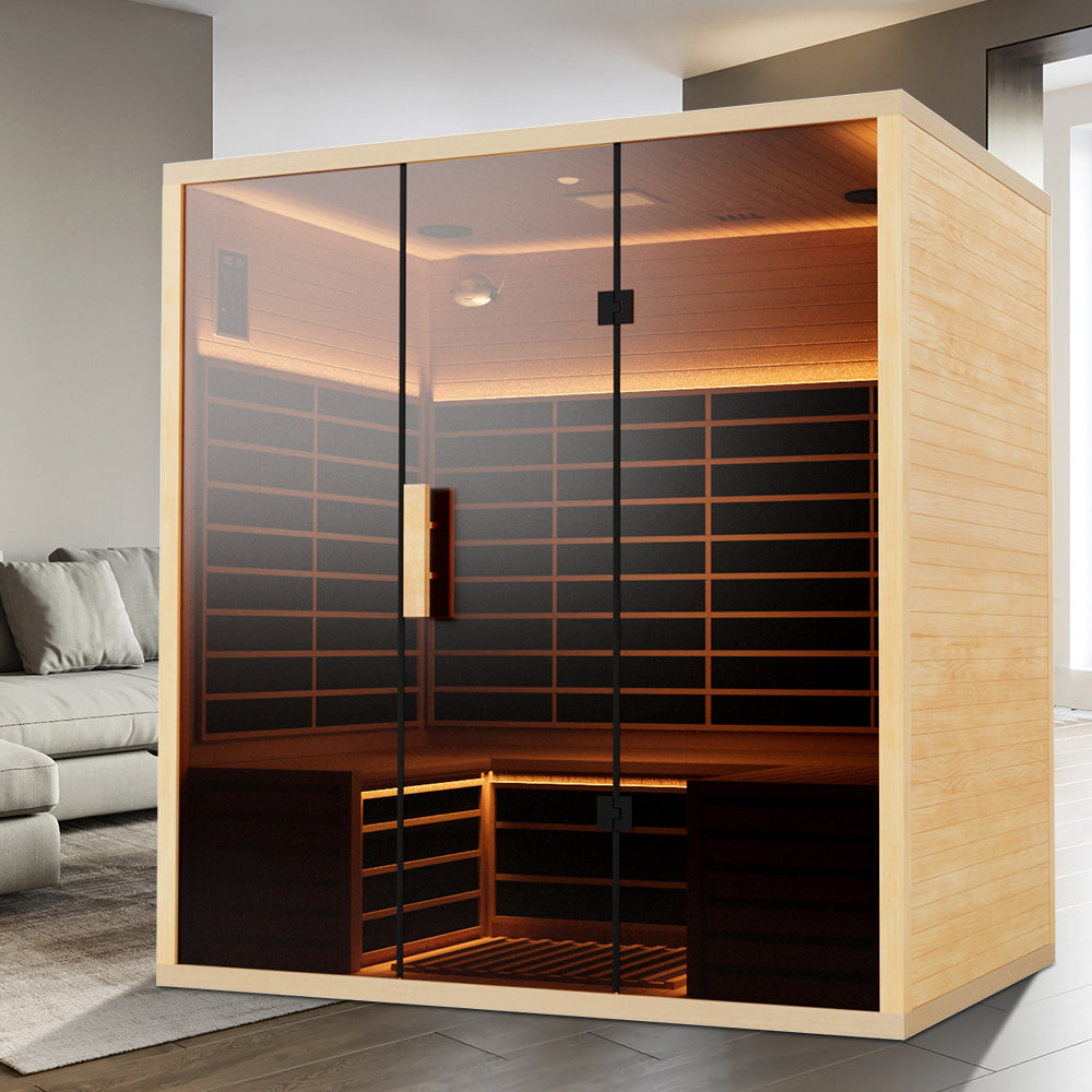 Large 4-Person Low-EMF Infrared Sauna – Indoor Wellness Room for Home Spa Experience - Infrared 4 (Delivery in 4-5 Weeks)