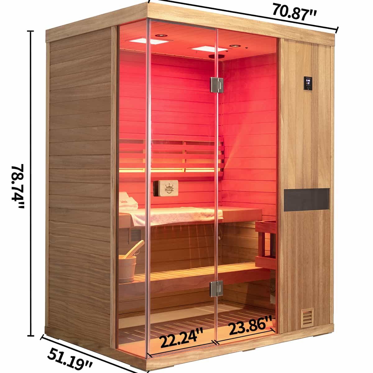 Aurora Indoor Steam Sauna - 3 Person