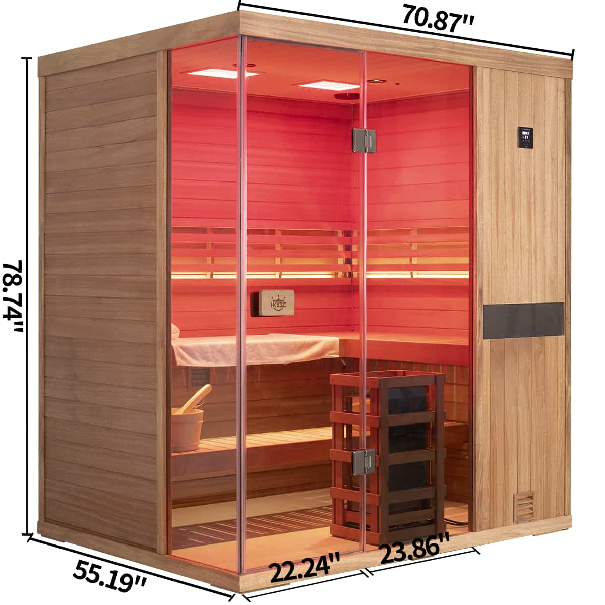 Aurora Indoor Steam Sauna - 4 Person