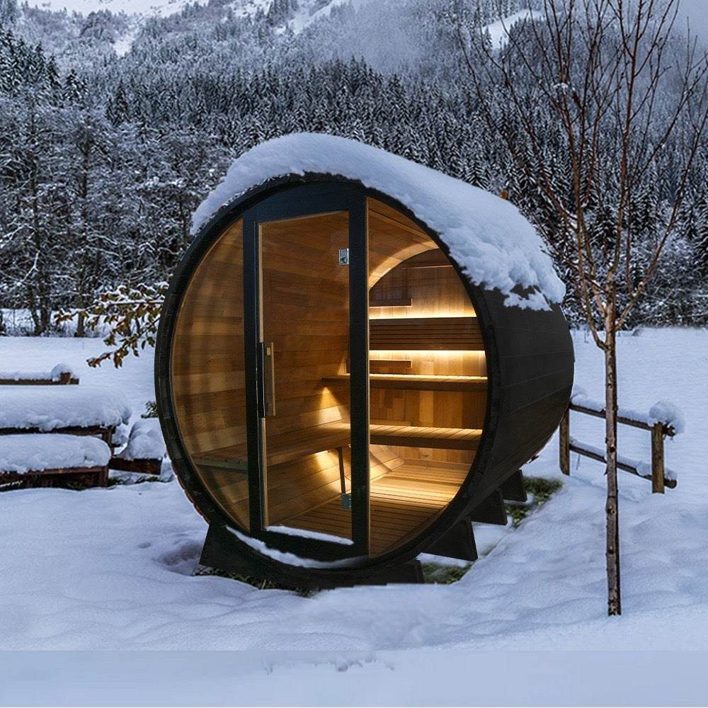 Outdoor Cedar Barrel Sauna