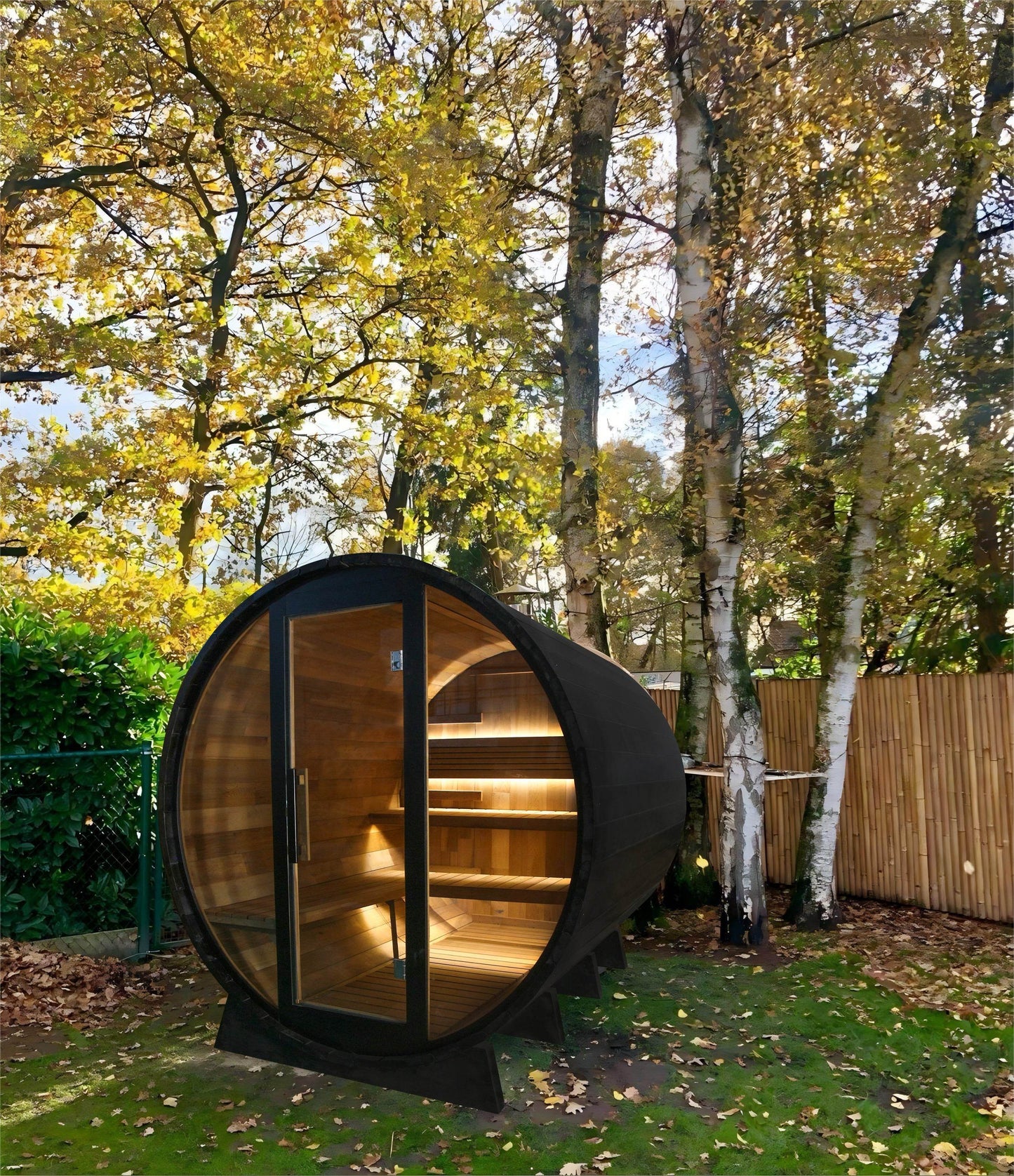 Outdoor Cedar Barrel Sauna