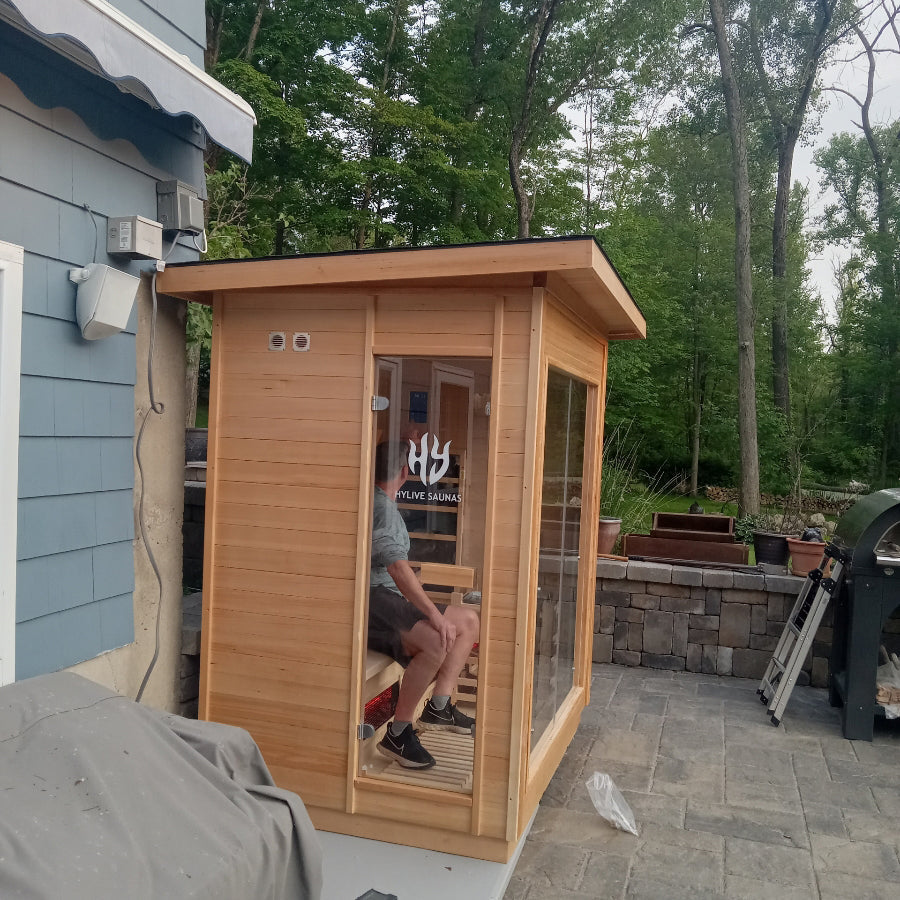 Hylivesaunas 3 People Luxury Outdoor Hybrid Sauna - COURTYARD 3