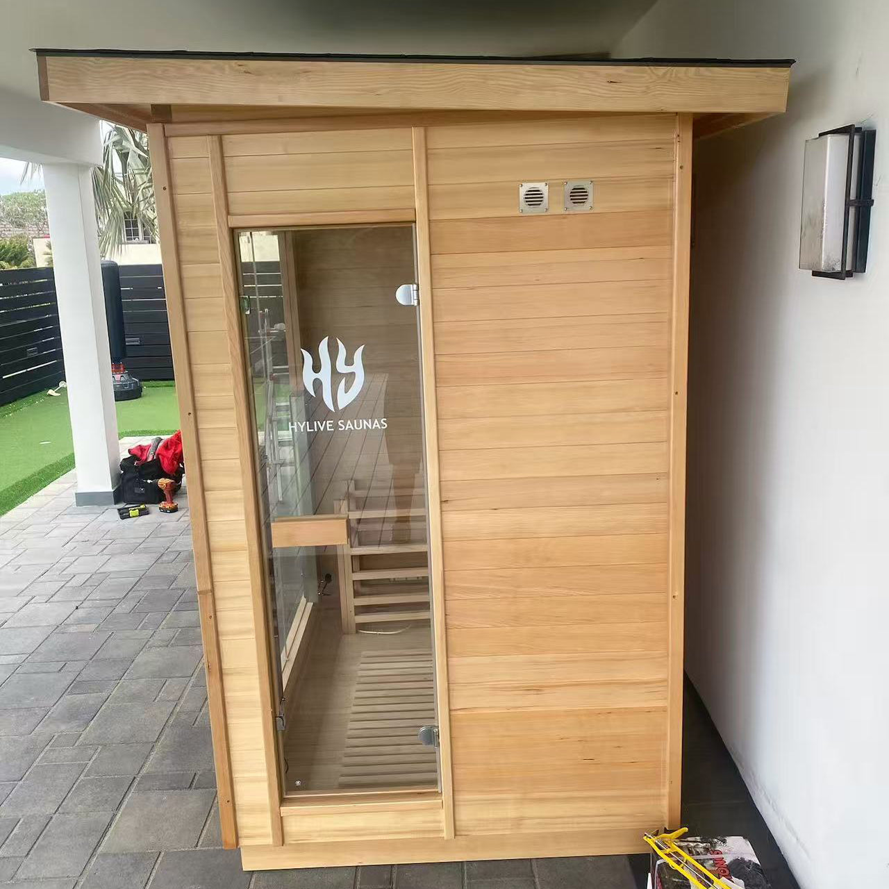 Hylivesaunas 3 People Luxury Outdoor Hybrid Sauna - COURTYARD 3