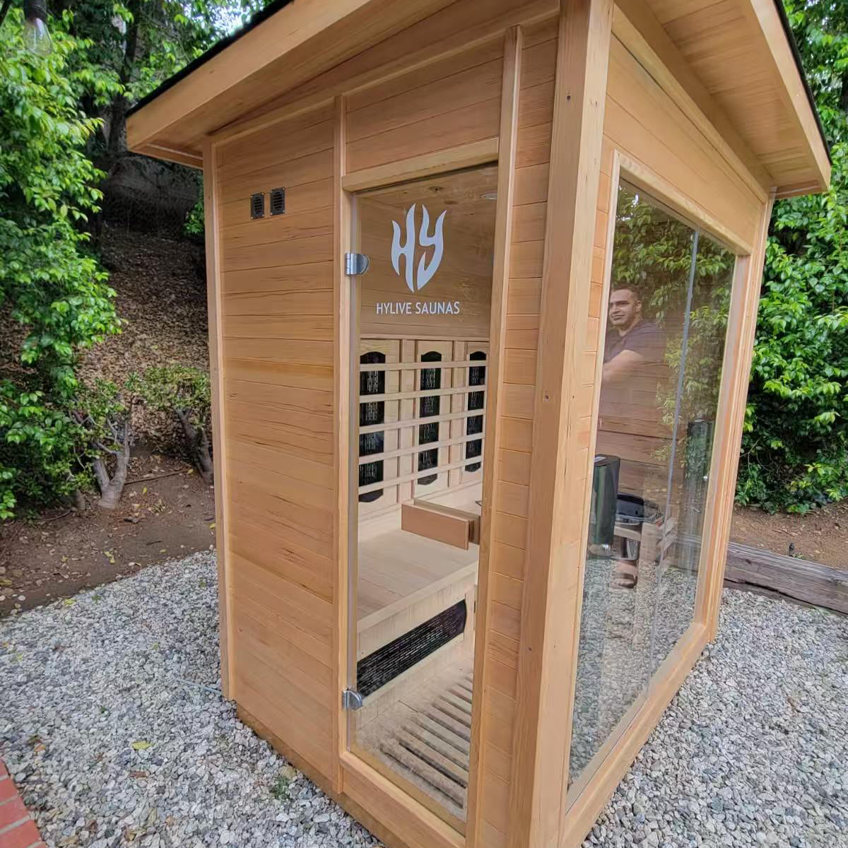 Hylivesaunas 3 People Luxury Outdoor Hybrid Sauna - COURTYARD 3