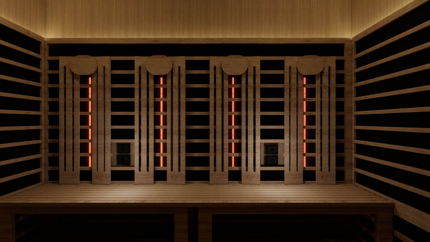Sun Home Eclipse™ 4-Person Red Light & Infrared Sauna