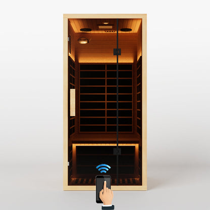 1 Person 120V Low-EMF Far Infrared Sauna – Compact Indoor Detox & Relaxation - Infrared 1