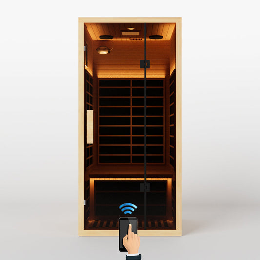 1 Person 120V Low-EMF Far Infrared Sauna – Compact Indoor Detox & Relaxation - Infrared 1