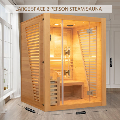 Hylivesaunas Luxury Traditional Steam Sauna Room - 2 person