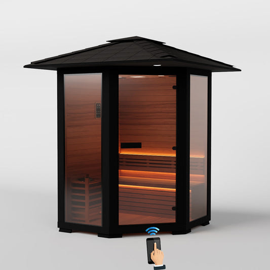 1 - 2 People Luxury Outdoor Traditional Steam Sauna - Live 1