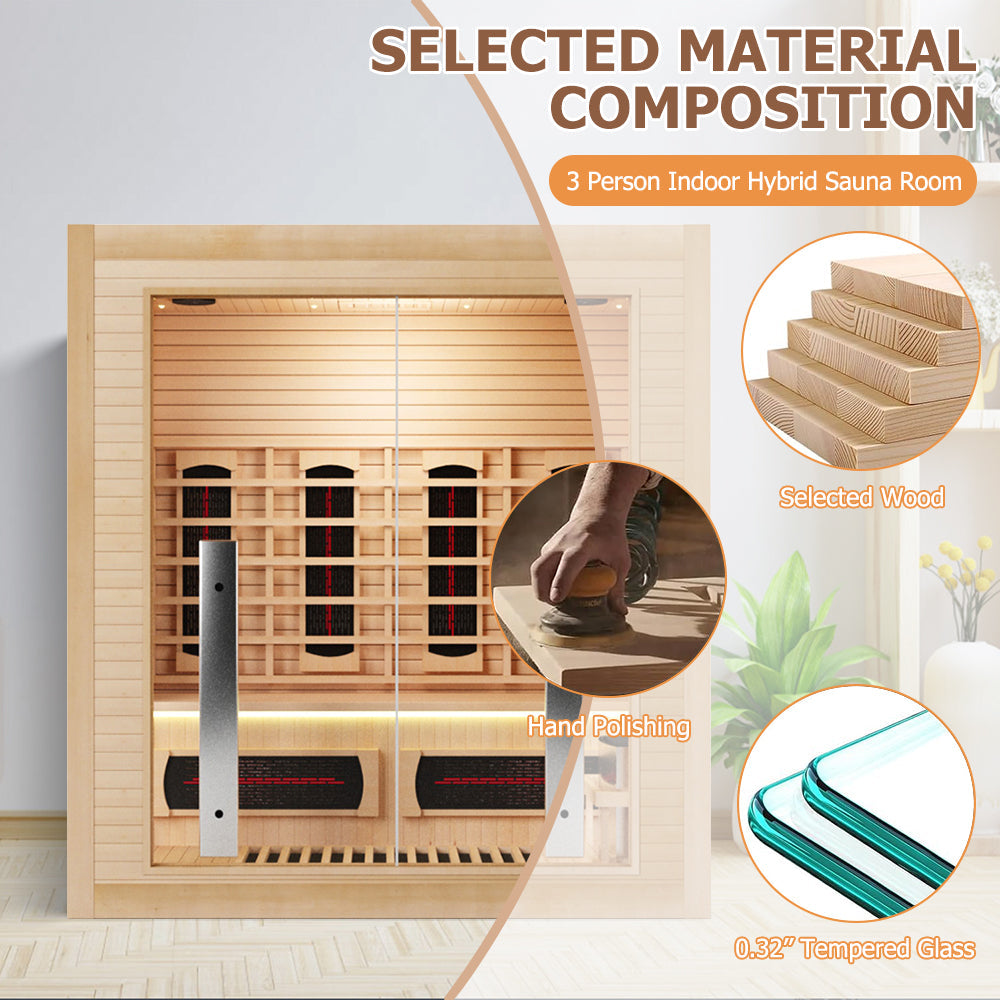 Luxury Indoor Hybrid Sauna Room - FAMILY 3