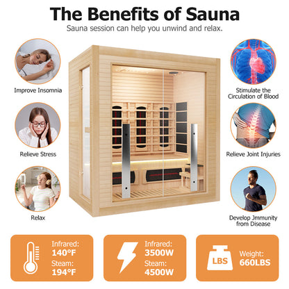 Luxury Indoor Hybrid Sauna Room - FAMILY 3