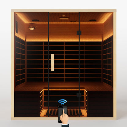 Large 4-Person Low-EMF Infrared Sauna – Indoor Wellness Room for Home Spa Experience - Infrared 4 (Delivery in 4-5 Weeks)
