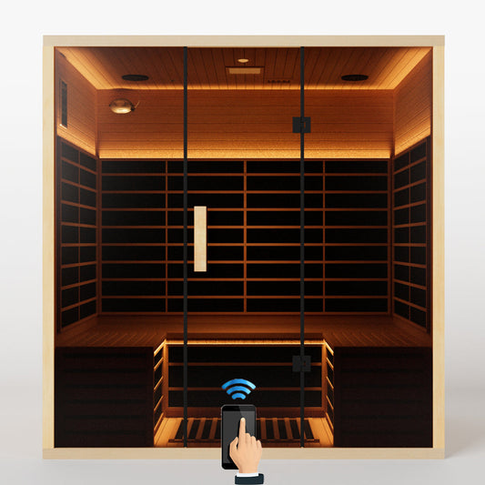 Large 4-Person Low-EMF Infrared Sauna – Indoor Wellness Room for Home Spa Experience - Infrared 4 (Delivery in 4-5 Weeks)