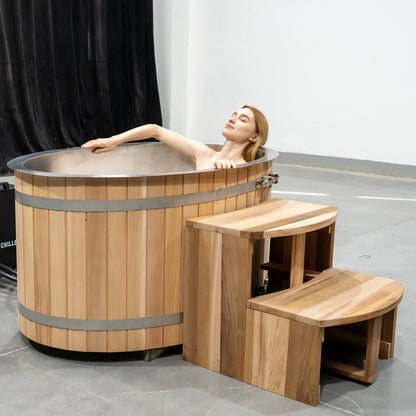 Single-Person Oval Cold Therapy Bathtub with WiFi Temperature Control – Portable Design - Tub 03