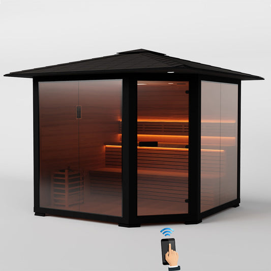 Hylivesaunas 7 - 8 People Luxury Outdoor Traditional Steam Sauna - Live 4