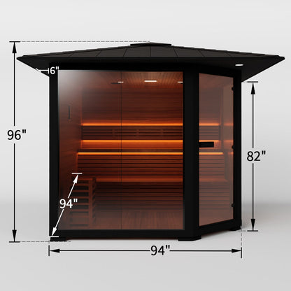 Hylivesaunas 7 - 8 People Luxury Outdoor Traditional Steam Sauna - Live 4