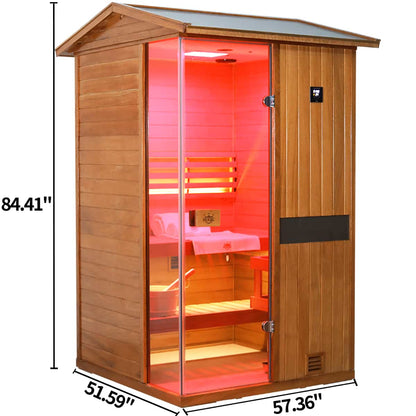 Aurora Outdoor Steam Sauna - 2 Person
