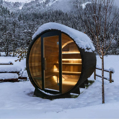 Outdoor Cedar Barrel Sauna