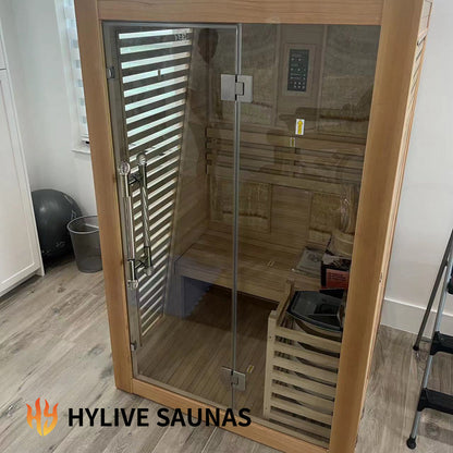 Hylivesaunas Luxury Traditional Steam Sauna Room - 2 person
