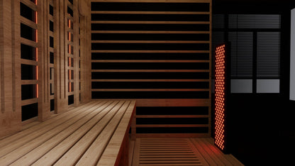 Sun Home Eclipse™ 4-Person Red Light & Infrared Sauna