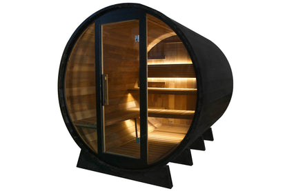 Outdoor Cedar Barrel Sauna